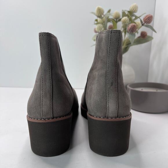 Vionic Hazal Wedge Ankle Boots Zip Up Stone Suede Arch Support Women 9.5 NWOB - Picture 4 of 10